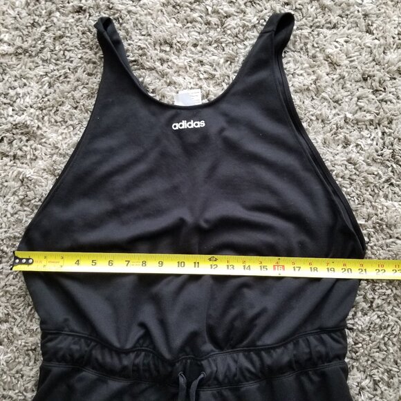 Adidas Women’s Sleeveless Relaxed Training Black Shorts Romper Jumpsuit Size XL - Picture 8 of 10